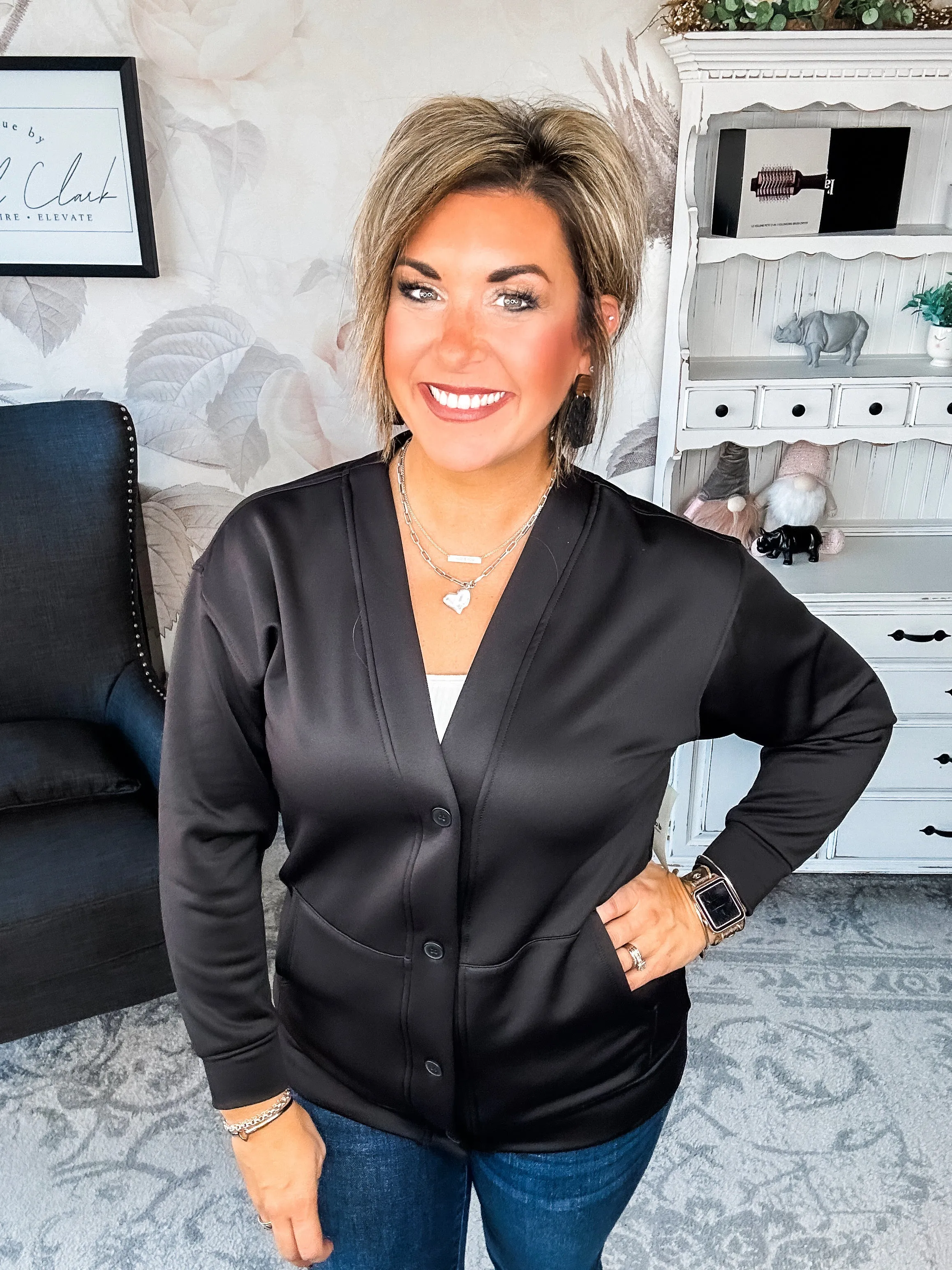 Whatever You Do Cardigan - Black