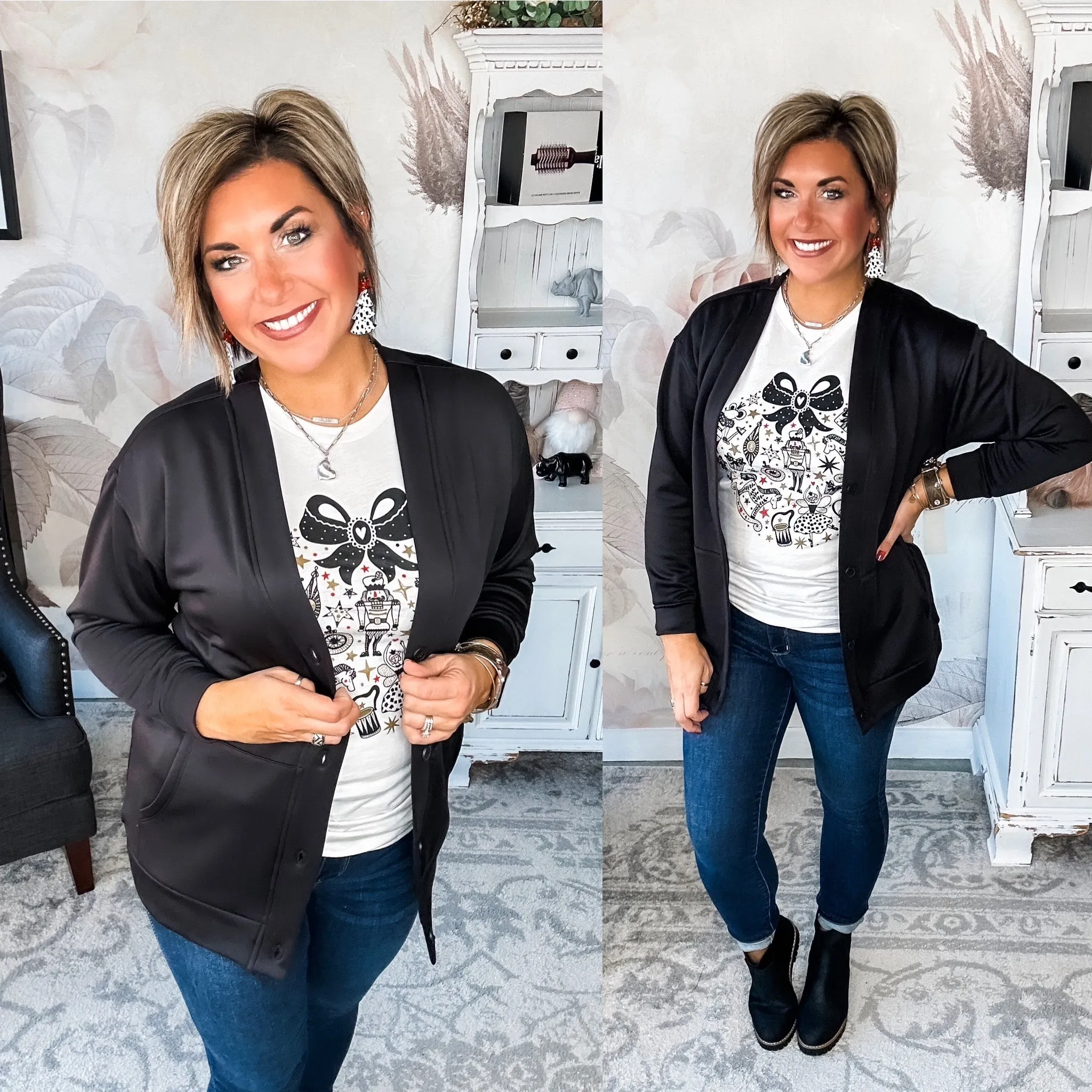 Whatever You Do Cardigan - Black