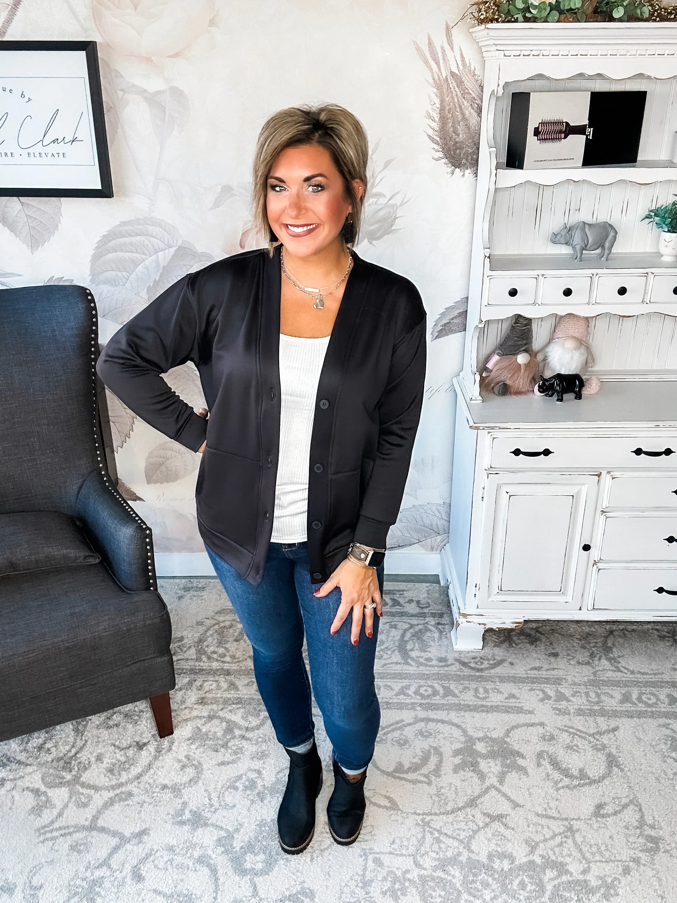 Whatever You Do Cardigan - Black