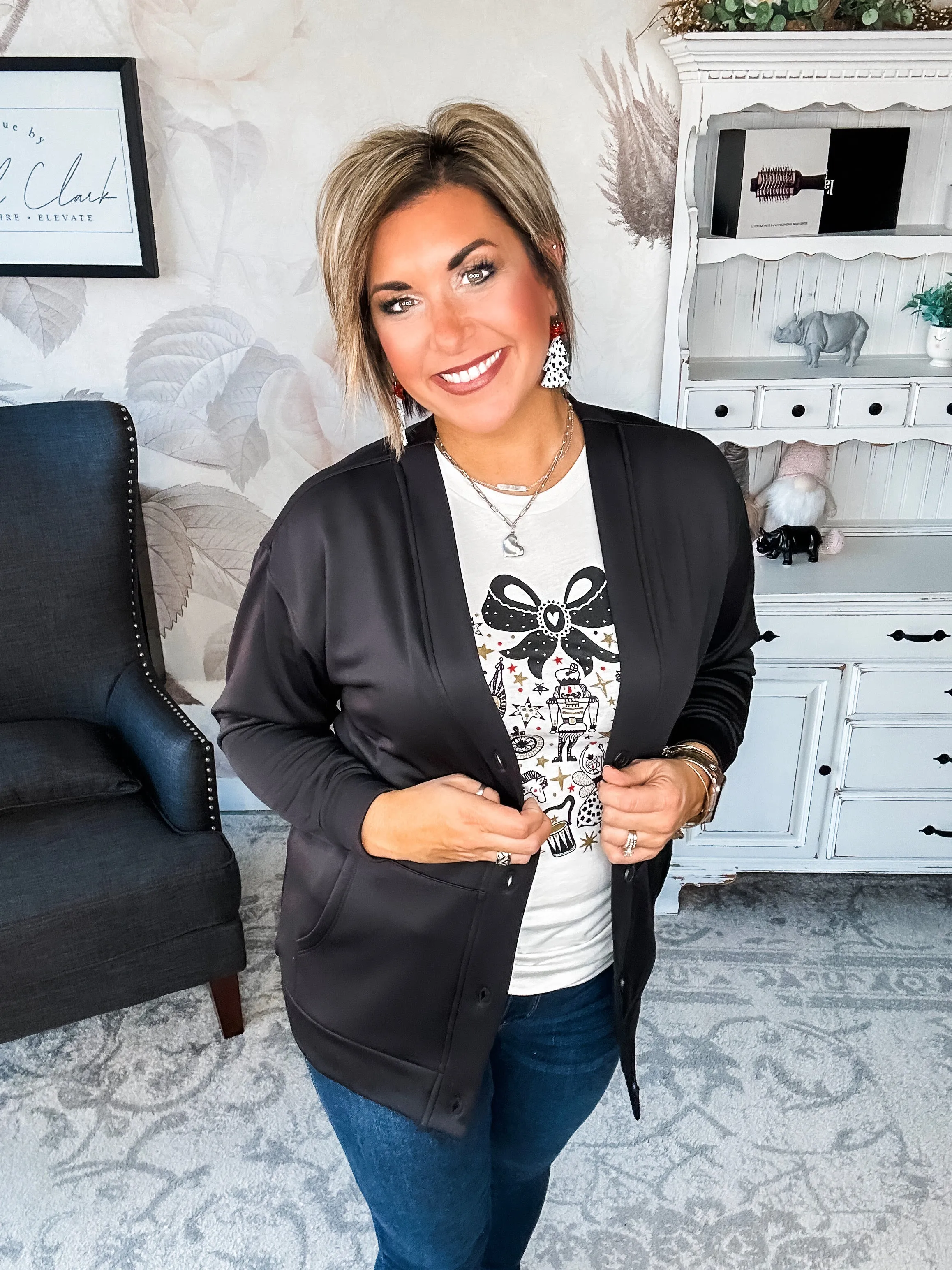Whatever You Do Cardigan - Black
