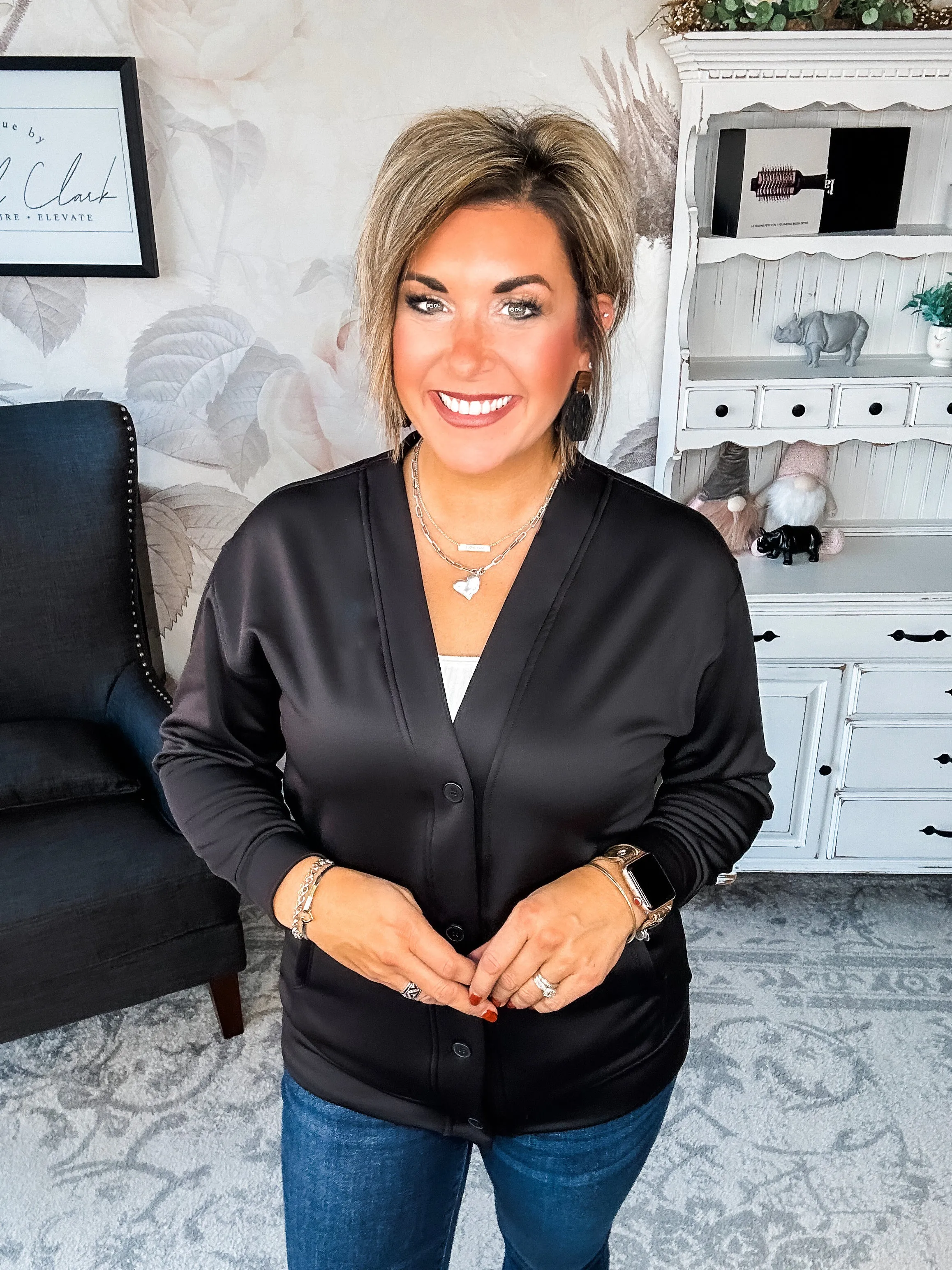 Whatever You Do Cardigan - Black