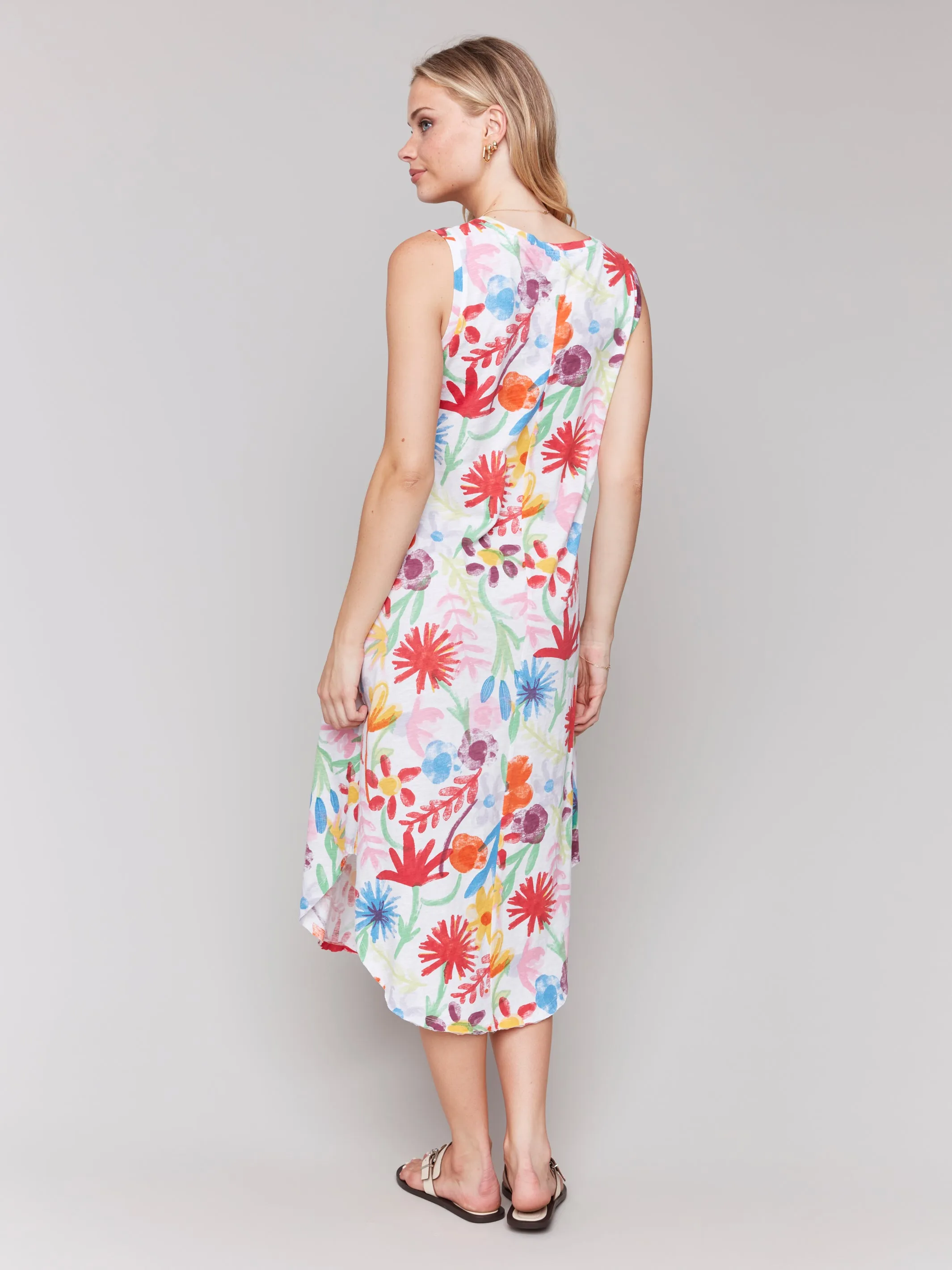 WILDFLOWERS SLEEVELESS PRINTED DRESS