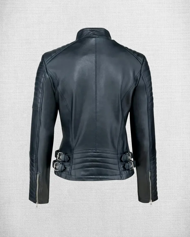 Women Black Trending Leather Jacket