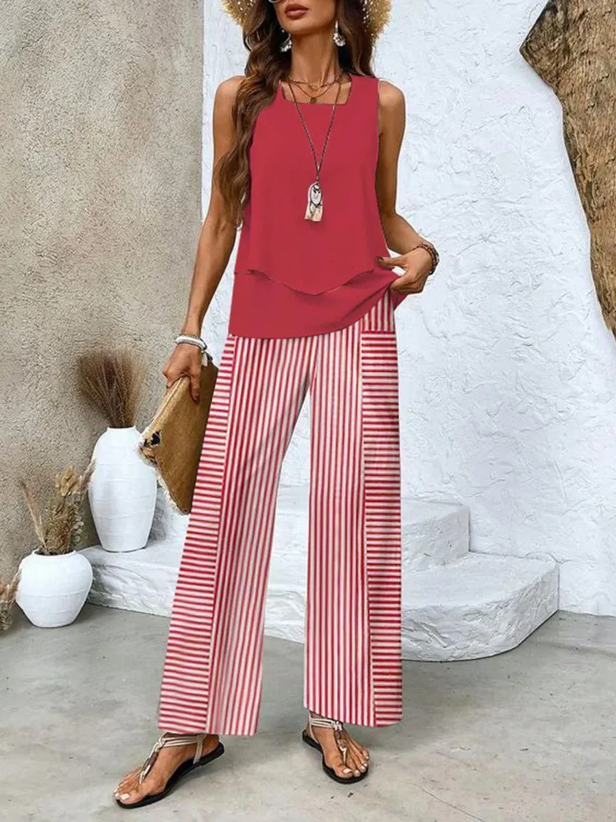 Women's Casual Two-Piece Set | Flowy & Stylish