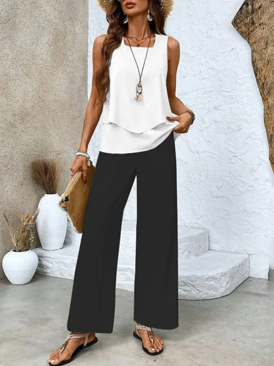 Women's Casual Two-Piece Set | Flowy & Stylish