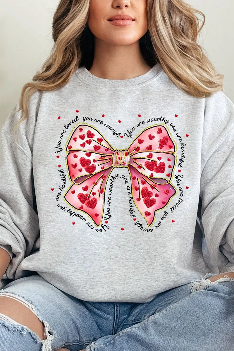 You Are Loved Coquette Unisex NuBlend Crew Sweatshirt