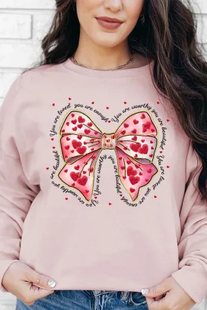 You Are Loved Coquette Unisex NuBlend Crew Sweatshirt
